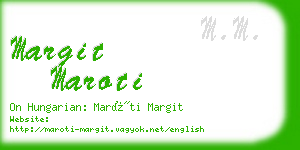 margit maroti business card